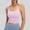 Pink, variant on Tqcoqu Women's Padded Sports Camisole, Scoop Neck Cropped Tank Top with Contrast Straps for Activewear & Casual Wear,Yellow,Women's S-XXXL