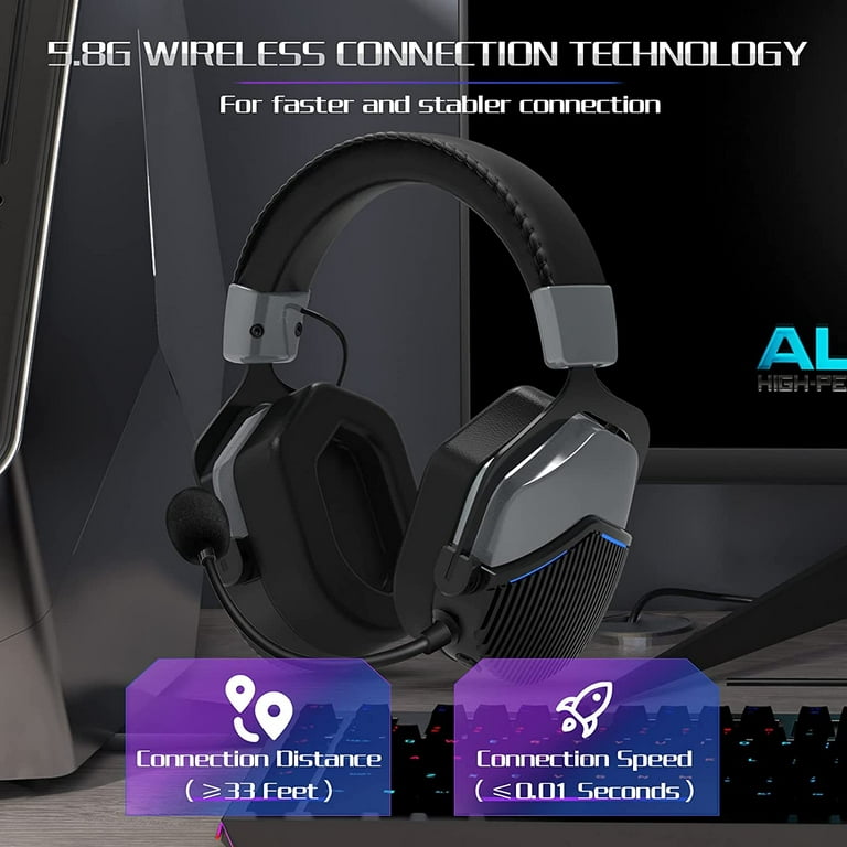 Casque audio Spirit Of Gamer Casque Gaming Bluetooth Sans Fil RGB vec Micro  Réducteur de Bruit Compatible PS5, PS4, Switch, PC & Mac Technologie  Wireless 2.4 GHz Son Audio