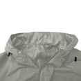 thumbnail image 3 of Loose Outerwear for Men New Men's Long Jacket Windbreaker Waterproof Lightweight Packable Running Hiking Cycling Rain Coat with Hood Gray S, 3 of 9