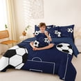 thumbnail image 4 of Erosebridal Football Games 7-Piece Twin Bedding Sets For Kids,Boys Sports Theme Bedding Comforter Set,Reversible navy blue, 4 of 7