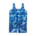 thumbnail image 2 of SDJMa Toddler Baby Girls Boys Float Suit One-piece Swimwear Rashguard Cartoon Long Sleeve Zip Up Buoyancy Swimsuit, 2 of 7