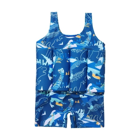 

Summer Savings Clearance! 2023 TUOBARR Toddler Boy Swimsuit Toddler Baby Girls Boys Float Suit One-piece Swimwear Rashguard Cartoon Sleeveless Vest Buoyancy Swimsuit Blue 1-2 Years