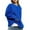 Blue, variant on Giftesty Sweaters for Women Plus Size Women's Long Sleeved Loose Solid Color Round Neck Pullover Knitted Sweater
