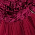 thumbnail image 4 of Seyurigaoka Fancy Princess Kids Baby Girl Dress Velvet Fleece Party Dress Tulle Tutu Dress, 4 of 7