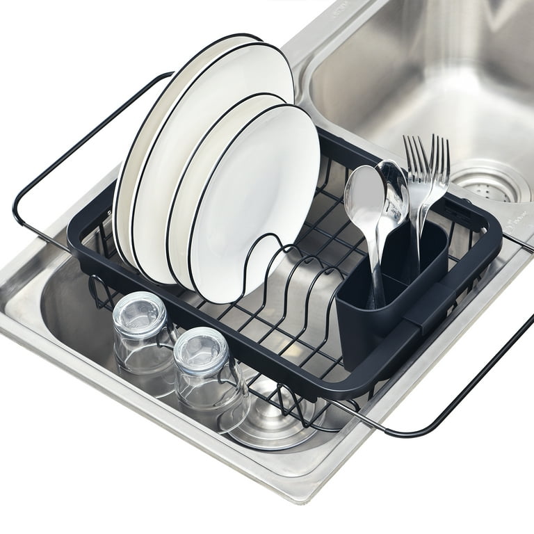 TOOLF Expandable Dish Drying Rack - Stainless Steel Dish Rack with  Drainboard, Expandable (14.5-25.3) Sink Dish Drainer Rack, Space Saver  Dish Rack