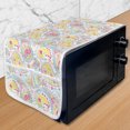 thumbnail image 1 of Art Microwave Oven Cover, Paisley Design in Watercolor Effect Brush Strokes and Flower Motifs Ornamental, Water Resistant Organizer with Pockets for Kitchen, 36" x 12", Multicolor, by Ambesonne, 1 of 4