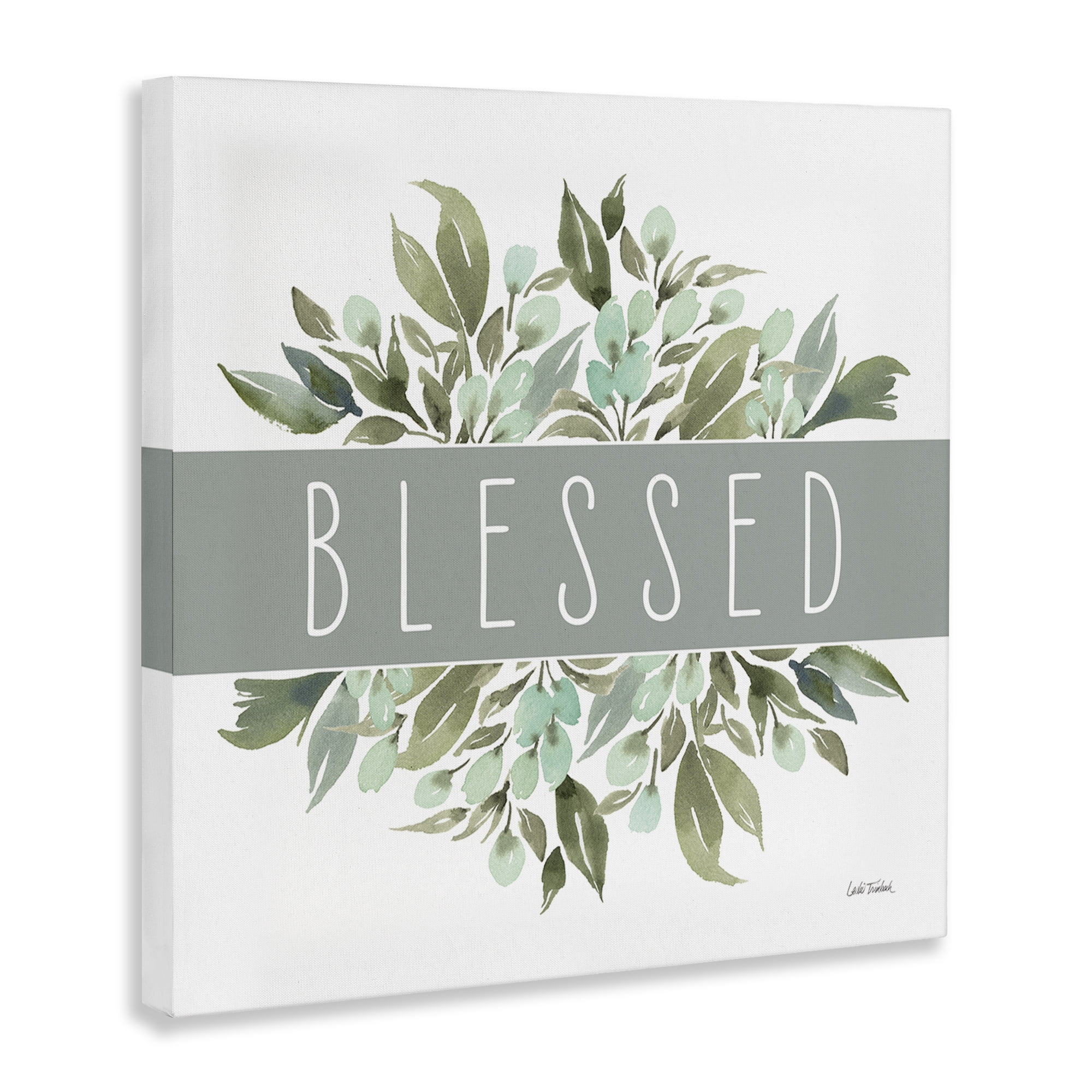 Stupell Industries Blessed Cottage Florals Plants & Flowers Painting Wrapped Canvas Art Print Wall Art, 36 x 36