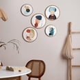 thumbnail image 2 of 5 Pcs Boho Wall Art Decor Wooden Living Room Wall Decor Bohemian Wall Hanging Decor Farmhouse Geometric Hanging Decor 10'' and 8'' Aesthetic Wood Minimalist Wall Art for Apartment Bedroom (Geometry), 2 of 7
