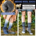 thumbnail image 2 of Calcetines Welwoos de lana merino térmicos para senderismo en invierno, 5 pares, 2 of 6