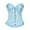 Blue, variant on Womens Lace Steel Boned Corset Multicolor Lace Rubber Bone Waist Cinch Corset Top Boned Bustier Shapewear Tummy Control Blue XS