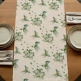 thumbnail image 5 of Table Runners 72 Inches Long Dress Scarves, Summer Botanical Farmhouse Kitchen/Dining Table Runner, Coffee Tablerunners, Green Spring Floral Birds Rustic 14x72 Inch, 5 of 9