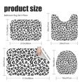 thumbnail image 3 of Black and White Leopard Print Bathroom Rug Set 4 Piece,Includes Contour,Lid Cover,Bath Mat,Non-Slip Extra Soft Absorbent Washable, 3 of 5