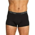 thumbnail image 3 of Men’s Calvin Klein 3-Pack Microfiber Stretch Low-Rise Trunks Color: Black Convoy Red Gala Size: S, 3 of 4