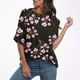 thumbnail image 1 of Fiudx Ofertas Del Día Blusa Holgada con Estampado de Manga Corta Informal a La Moda para Mujer, 1 of 5