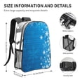 thumbnail image 4 of Honeii Blue Christmas Print Clear Backpack Heavy Duty Transparent Bag 17" See Through BookBag for Women Men Adults Work Festival Sports Travel, 4 of 7