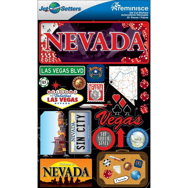 Jet Setters Dimensional Stickers-Nevada
