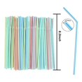 thumbnail image 2 of 100 Uds 21cm coloridos desechables de plástico curvado pajitas para beber boda fiesta Bar bebida accesorios cumpleaños pajita reutilizable Tan Jianjun unisex, 2 of 2