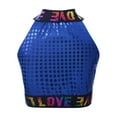 thumbnail image 2 of MSemis Kids Girls Glitter Dance Crop Vest Sleeveless Tank Tops, 2 of 4