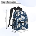 thumbnail image 4 of Vsdgher Lilies Flowers Print Unisex Large Capacity Bookbag Schoolbag Casual Daypack for High School/College/Teens/Travel/Work, 4 of 8