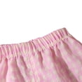 thumbnail image 3 of FRSASU Girl's Summer Gingham Bubble Pants Casual Plaid Elastic Waist Long Bloomers Trousers Lounge Bottoms Sweatpants Pink, 3 of 5