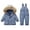 23 Blue, variant on guisaled Toddler Winter Coat and Snow Bib Pants for Boys Girls Snowsuits Hooded Warm Thicken Windproof Waterproof Snow Outfits