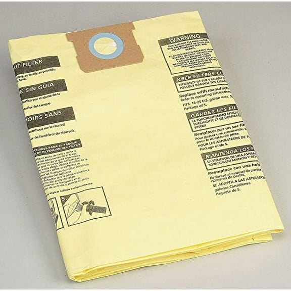 Compatible with Shop Vac 906-73-33 16 To 22 Gallons High Efficiency Collection Filter Bags 2Pk