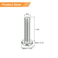 thumbnail image 2 of Uxcell #10-24x1-1/4" Pan Head Machine Screws, Stainless Steel 18-8 Screw, Pack of 10, 2 of 7