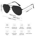 thumbnail image 4 of Gafas de sol Ziwanule Polarized Aviator para hombres/mujeres, color negro, 4 of 7