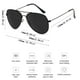 thumbnail image 4 of Gafas de sol Ziwanule Polarized Aviator para hombres/mujeres, color negro, 4 of 7