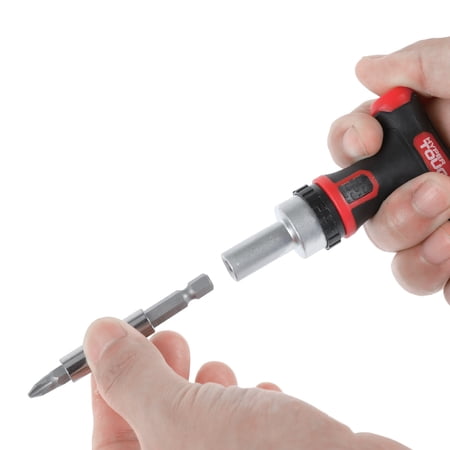 HYPER TOUGH 50-PIECE T-HANDLE DRIVER WITH BITS AND SOCKETS IN CLICK FIT CASE