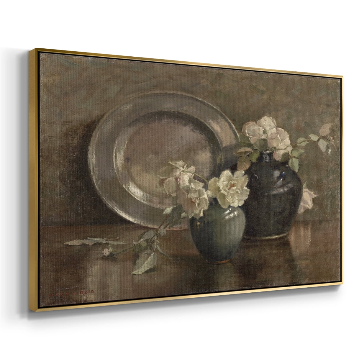 Vintage Botanical Print-XXXIV By Wexford Home Framed in Gold Wood Gallery Wrapped Canvas 27 in. x 41 in.