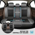 thumbnail image 3 of DIKSOAKR Car Seat Covers Full Set for Honda CR-V 2007-2025 2026 Front and Back Seats Breathable Cooling Leather Seat Cover Car Seat Protector Grey,Full Set(2 Row 5 Seats), 3 of 10