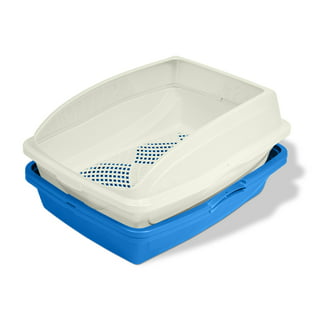 Pawsayes Cat Litter Box with Lid, Covered Top Entry Kitten Litter Pan for  Small and Medium Cats, Anti-Splashing Kitty Potty with Slide-Out Litter Tray