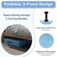 thumbnail image 3 of BalanceFrom 3-Panel All-Purpose Folding Gymnastics Workout Mat, 6' x 2' x 2", Light Blue, 3 of 7