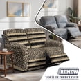 thumbnail image 5 of Psesaysky Striped Leopard Print 2 Seat Recliner Cover Reclining Sofa Cover Elastic Recliner Cover Full Coverage Waterproof, 5 of 7
