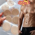 thumbnail image 2 of 2/200pcs New Men Nipple Cover Adhesive Stickers Bra Pad Breast Invisible Breast Lift Bra Running Protect Nipples Chest Stickers, 2 of 6