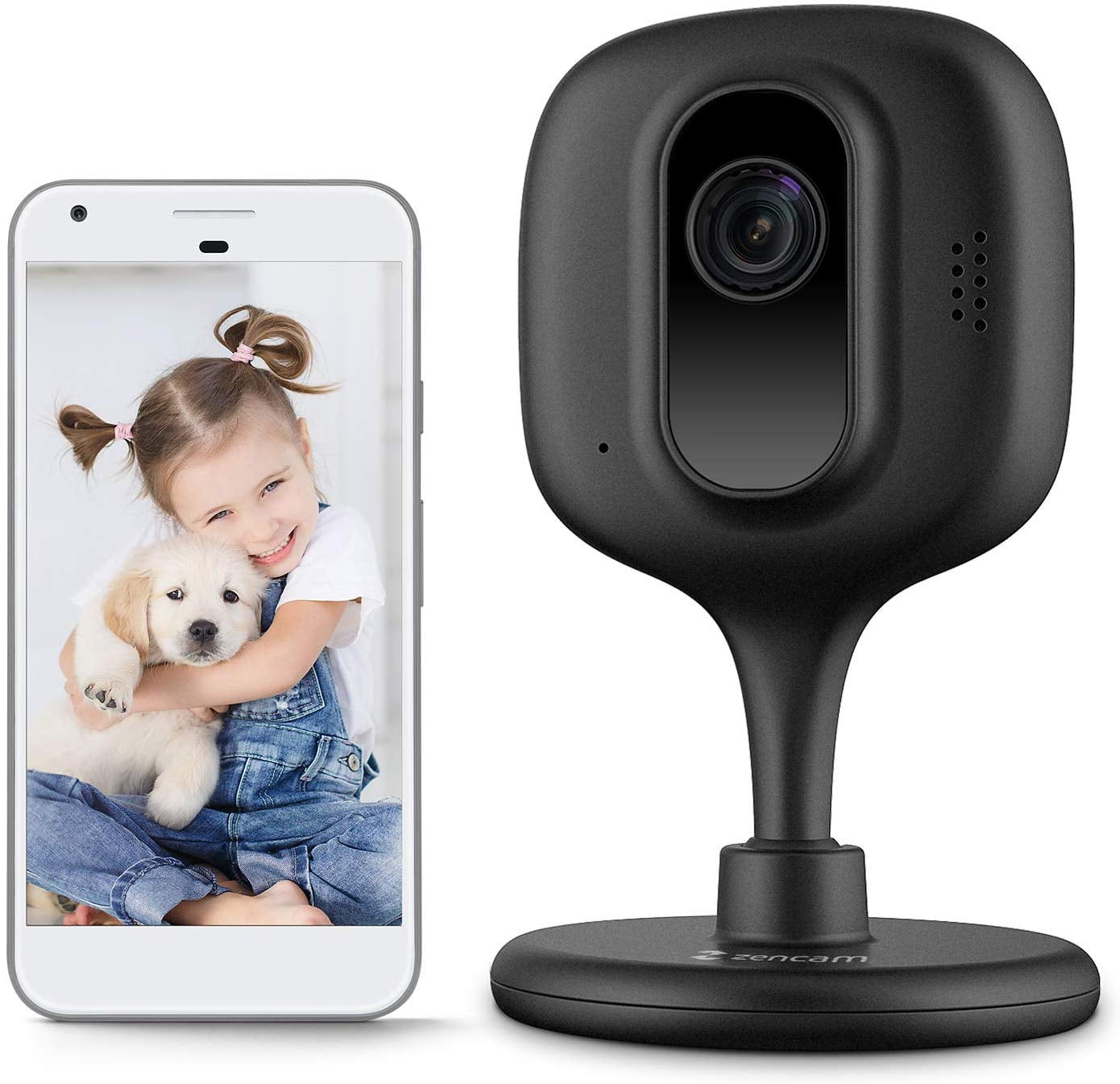 Pet Cam with MicroSD & Cloud Storage Night Vision for Home Indoor Wireless Security Camera IP Black Zencam 720P WiFi Camera E1B-V2 Updated Firmware, 2018 Two-Way Talk Baby Monitor Office 