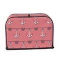 thumbnail image 6 of Toaster Covers 2 Slice, eternity knot heart anchor pink Waterproof Bread Machine Cover Fits for Standard 2 Slice Toasters, Home Decor Toaster Protection with Hanging Rope, 6 of 7