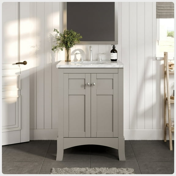 Eviva New Jersey 24-inch Transitional Grey Bathroom Vanity