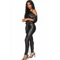 thumbnail image 5 of Belted Sexy PU Faux Leather Jumpsuit (S, Brown), 5 of 9