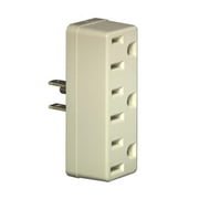 Leviton 697-I 15 Amp, 125 Volt, Triple Outlet Adapter, Ivory