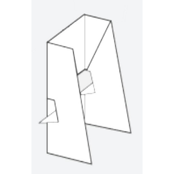 Double-Wing Easel, 9" Tall x 2-1/2 Wide, White Text Board: 36 pt - PK/ 50 EASELS