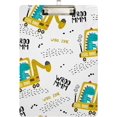 thumbnail image 1 of FMSHPON Cool Blue Dino Yellow Excavator Clipboard Hardboard Wood Nursing Clip Board and Pull for Standard A4 Letter 13x9 inches, 1 of 5