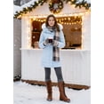 thumbnail image 4 of Wantdo Women's Plus Size Coat Padded Winter Jacket Waterproof Winter Snow Coat Light Blue 2XL, 4 of 11