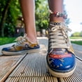 thumbnail image 2 of Dogo Vegan Leather Sneakers for Women - Handmade and Unique Fashion Sneakers for Women, Not My Problem Design, Size 9, 2 of 5