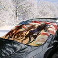 thumbnail image 2 of Jiueut Horse American Flag Print Car Windshield Snow Cover, Foldable Windshield Snow Cover All Weather Car Windshield Protector Blocking Snow Universal Fit for SUV Truck Van, 2 of 6