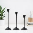 thumbnail image 4 of 3Pcs Vintage Metal Candle Holders, Metal Tapered Candle Holders, Elegant Tabletop Decor for Wedding Home Hotel Decoration, 4 of 7