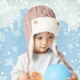 thumbnail image 2 of Krdevn Winter Knit Hat for Babies and Kids with Thick Warm Ear Cap Soft Yarn for Cold Weather,Size:1-2 Years, 2 of 4