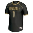 thumbnail image 2 of Youth GameDay Greats #1 Black Vanderbilt Commodores Lightweight Lacrosse Jersey, 2 of 4