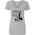 thumbnail image 3 of Inktastic I'd Rather Be in Paris Shopping and Travel Women's V-Neck T-Shirt, 3 of 5